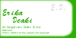 erika deaki business card